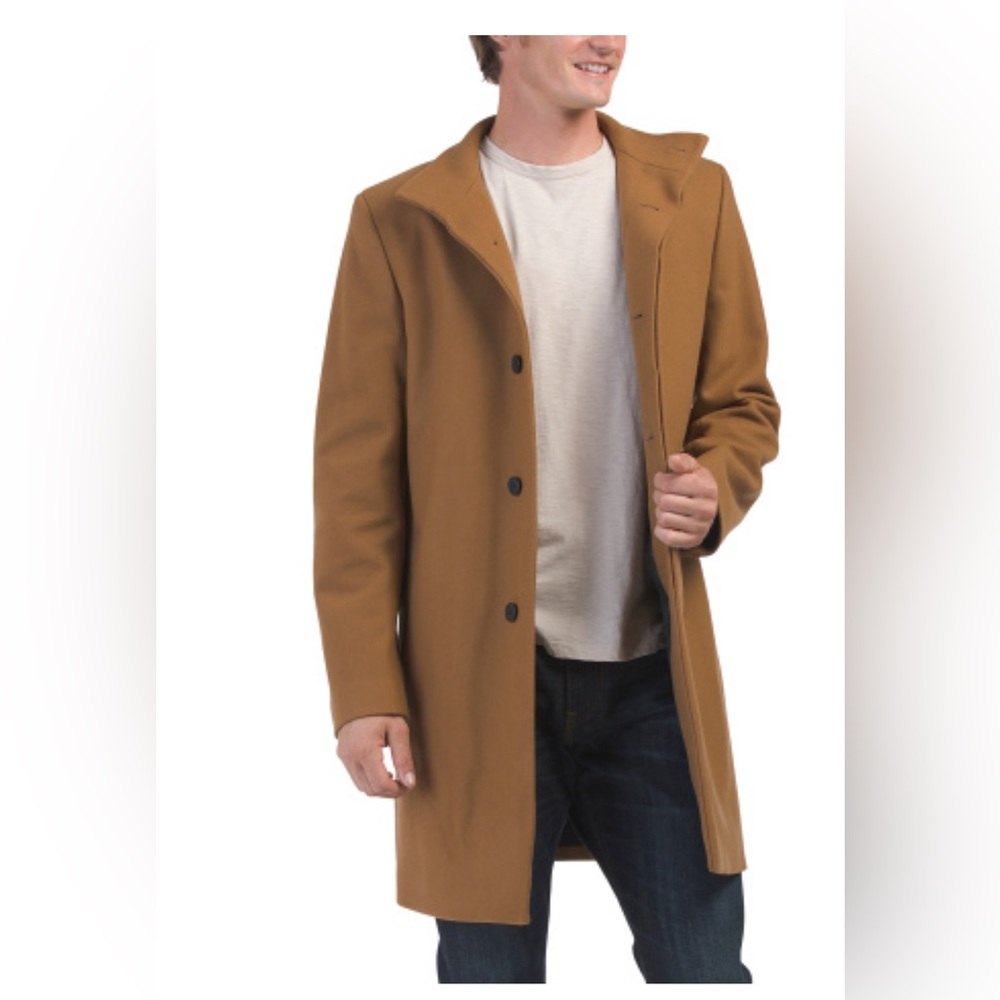 THEORY VIRGIN WOOL BLEND BELVEN URBAN MELTON COAT 🧥 size large